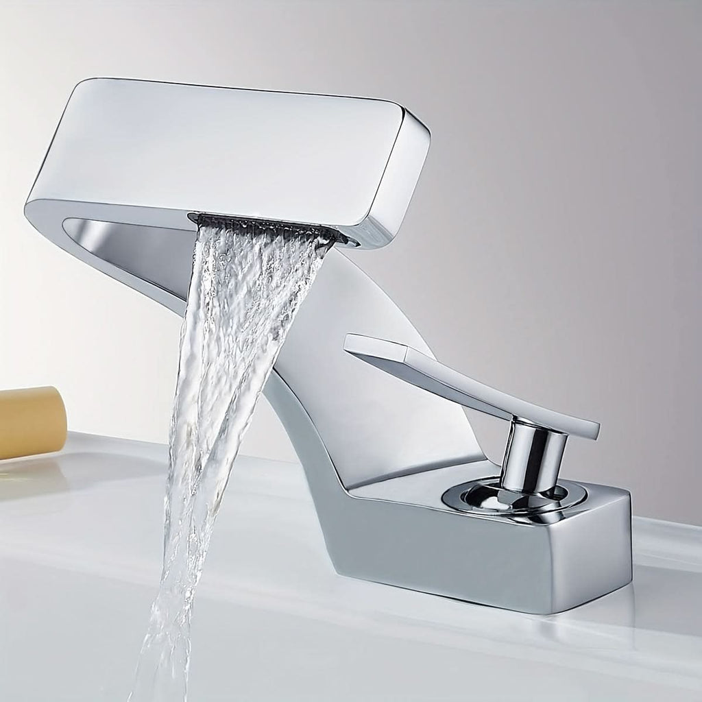 Robinet de lavabo cascade en acier inoxydable 304 — Mitigeur monotrou