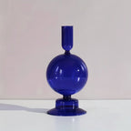 Minimalist Glass Candle Holder Vase Decorative Art Piece - Euroselle