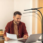 Modern USB Powered Dual-Head LED Table Lamp with Flexible Gooseneck - Euroselle