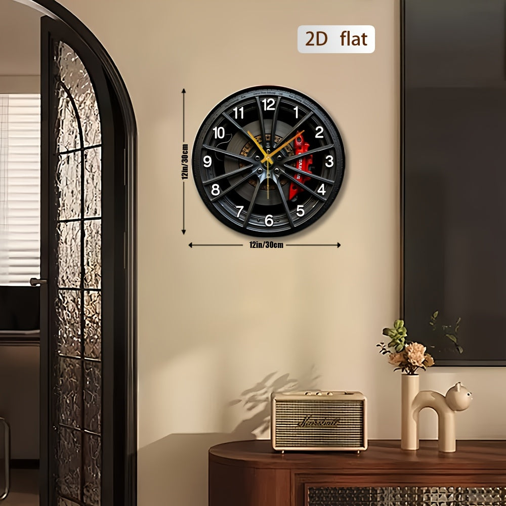 Moderne Auto-Themen 2D-Wanduhr für Enthusiasten - Euroselle