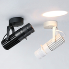 Verstellbarer LED-Deckenstrahler aus gebürstetem Aluminium in Nickel | Euroselle