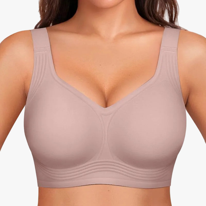 Wireless Push-Up Bra with Silicone Support Bands — Lift & Shape