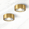 מנורת תקרה שקועה ועגולה עם LED, פרופיל נמוך במיוחד, 5 in, גימור נחושת