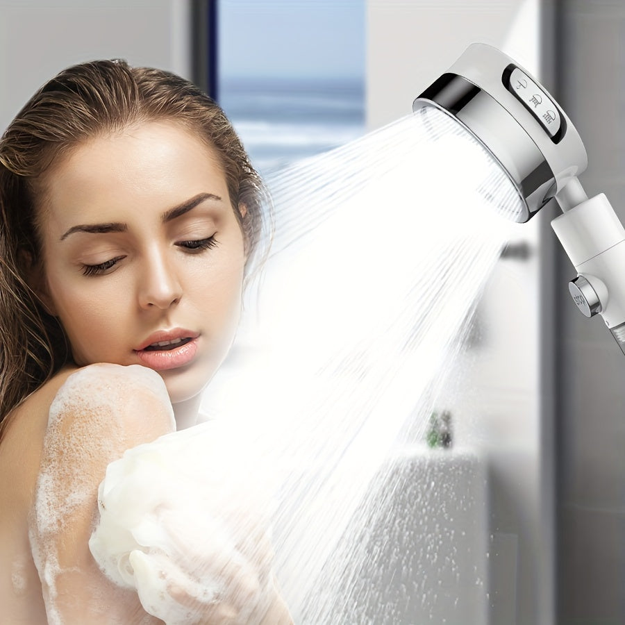 Adjustable High-Pressure Shower Head with Three Water Flow Settings - Euroselle