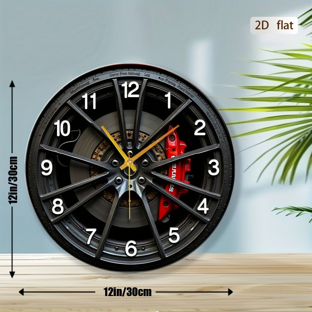 Moderne Auto-Themen 2D-Wanduhr für Enthusiasten - Euroselle