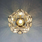 Design Flowers Style Glass Hallway Ceiling Lamp