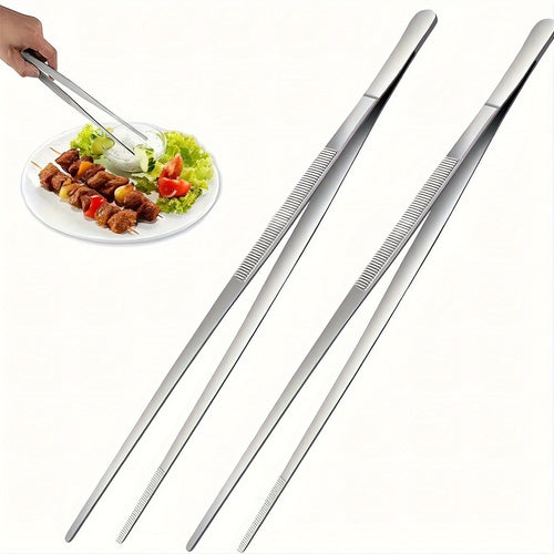 25cm Stainless Steel Tongs for Precise Grilling Control - Euroselle