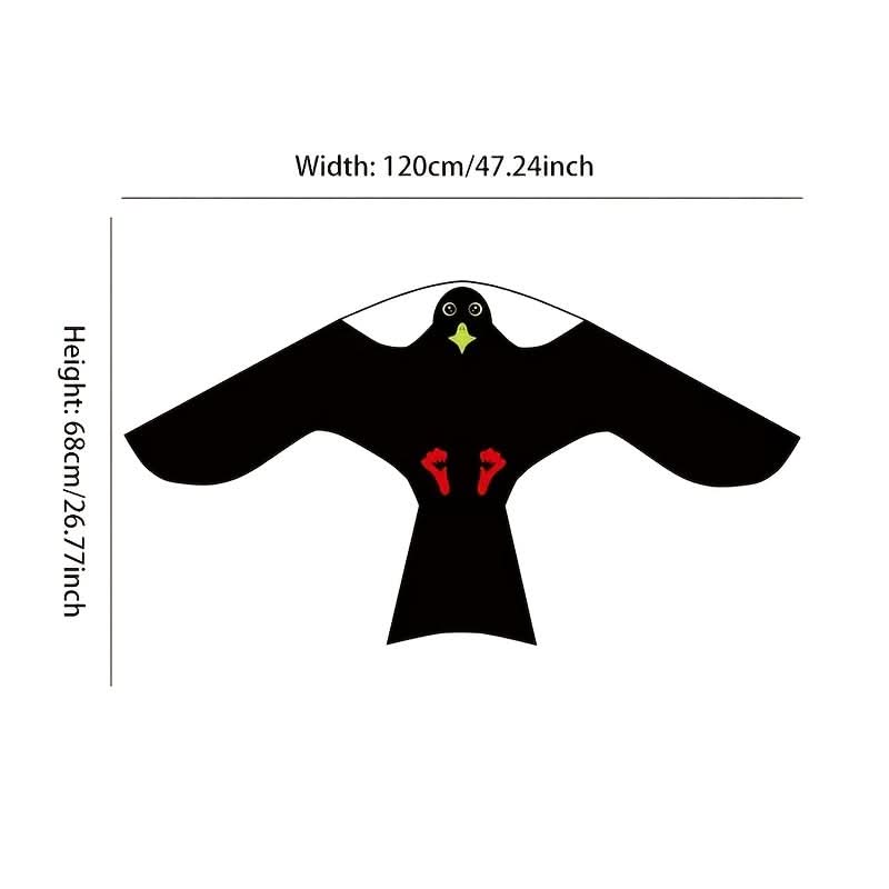 Raptor-Drachenattrappe — windbetriebene Vogelabwehr für Nutzpflanzen