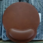 Non-Slip Ergonomic Faux Leather Mouse Pad Brown - Euroselle