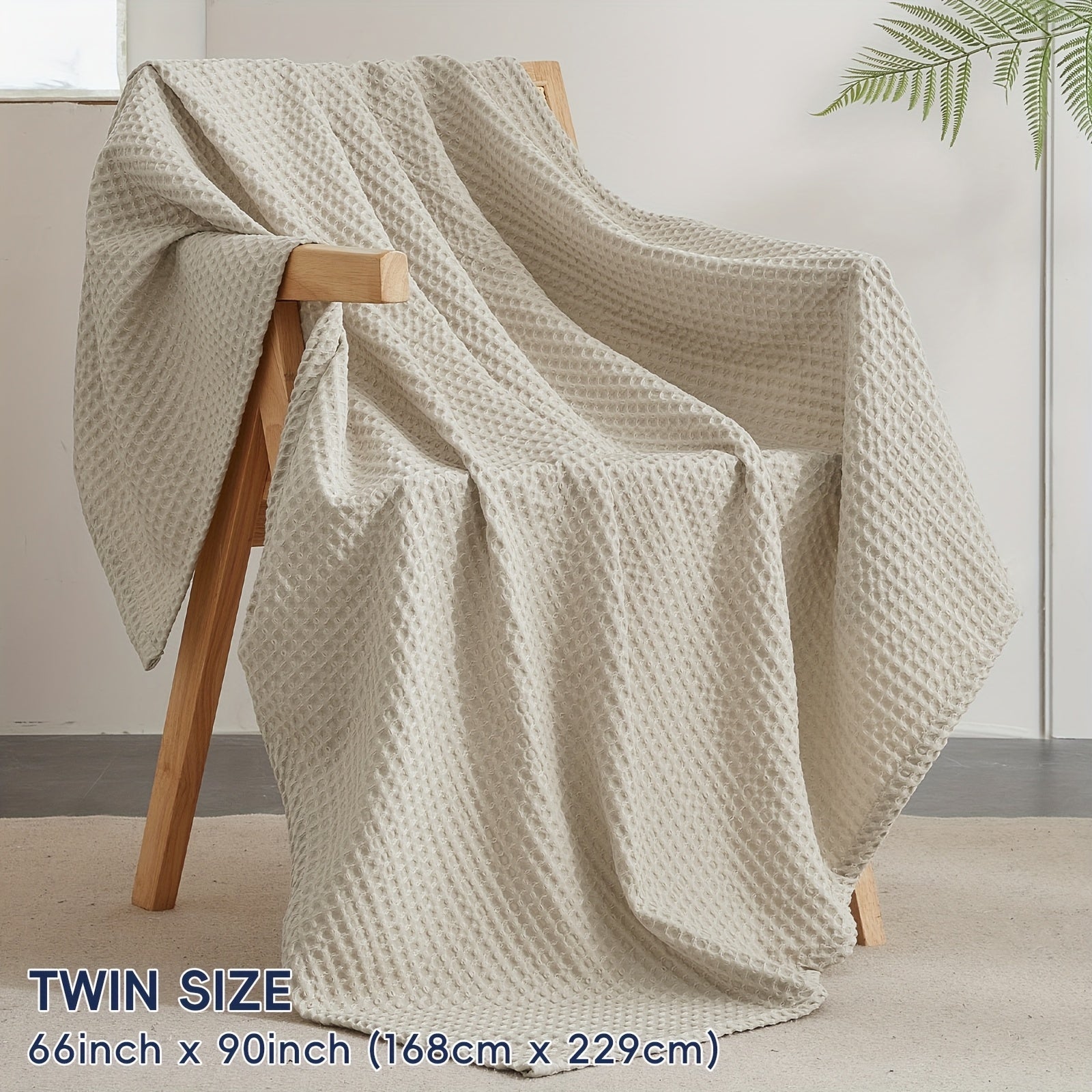 Lightweight Waffle Throw Blanket for Cozy All-Season Comfort - Euroselle