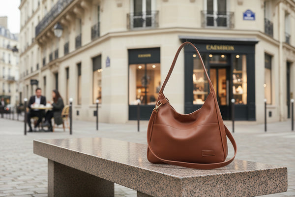 Grand Sac Cabas Décontracté Rétro Texturé Couleur Unie