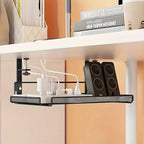 Adjustable Metal Desk Rack with No-Drill Hanging Organizer - Euroselle