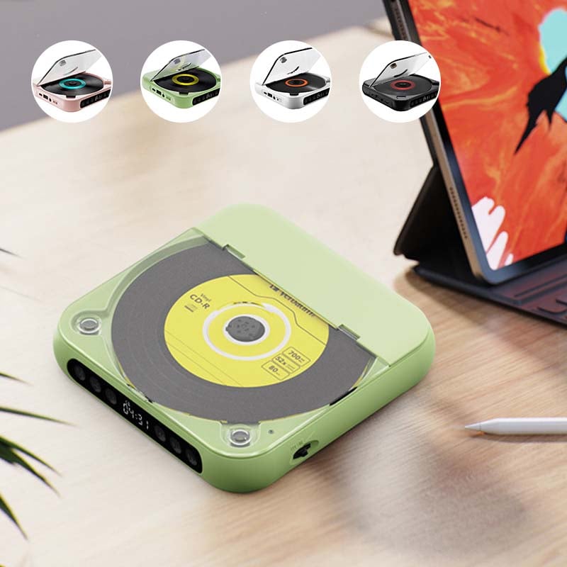 Lettore CD ricaricabile — Bluetooth 5.3, MP3/CD-R, USB-C, 3.5mm