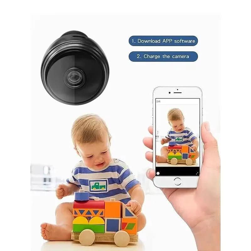 LumaCam 1080P kompakt overvåkningskamera — nattsyn, appstyring