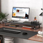 Supporto per monitor da scrivania in acciaio al carbonio con organizer - Euroselle