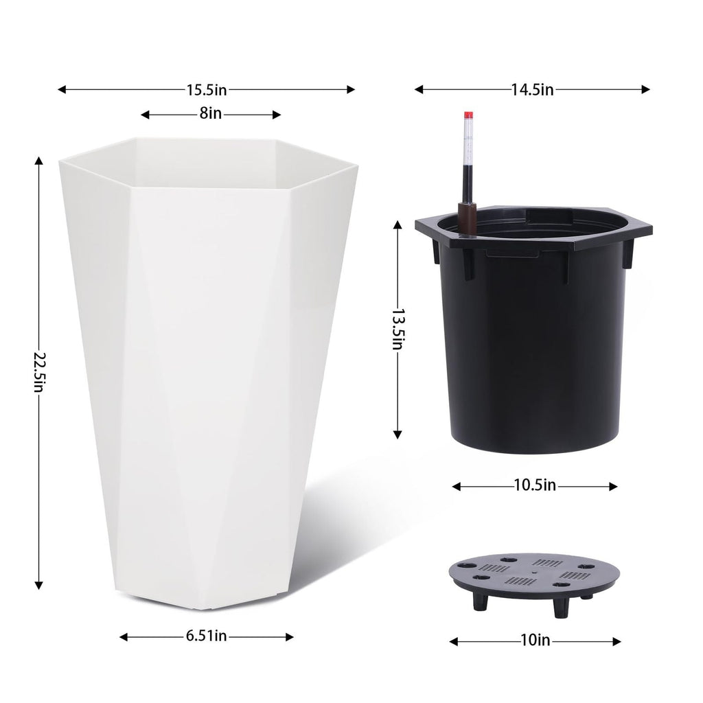 Self-Watering Planter Set with Wheels - Euroselle
