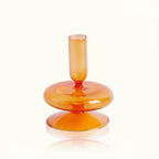 Minimalist Glass Candle Holder Vase Decorative Art Piece - Euroselle