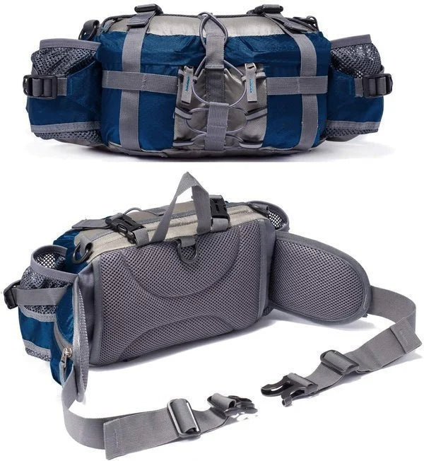 Riñonera ligera impermeable para correr con portabotellas, para senderismo, jogging y viajes