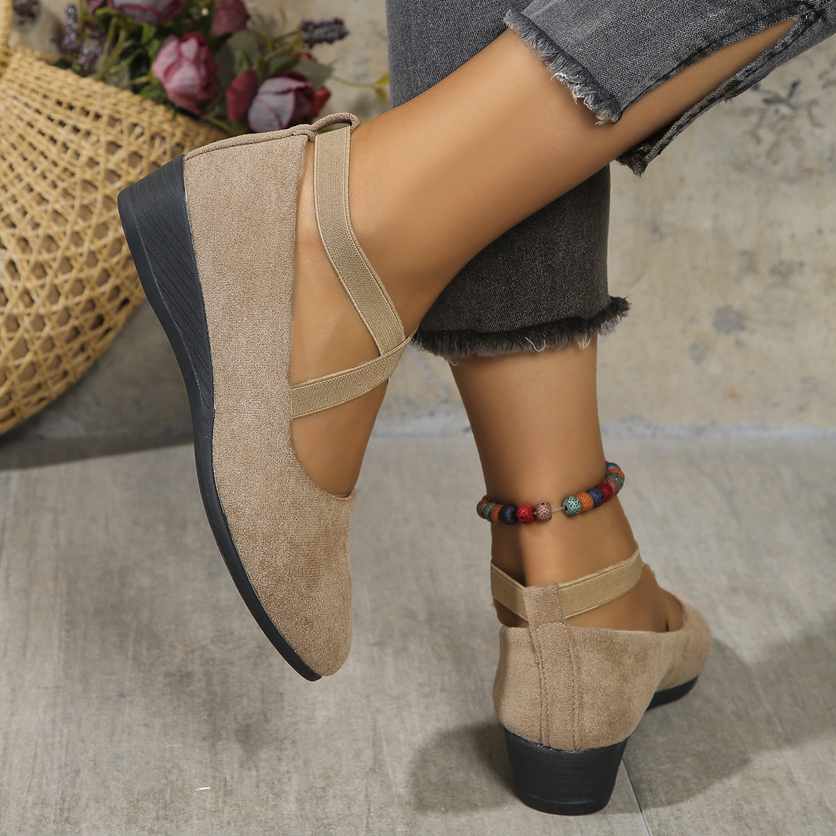 Ballerines Compensées Fermées