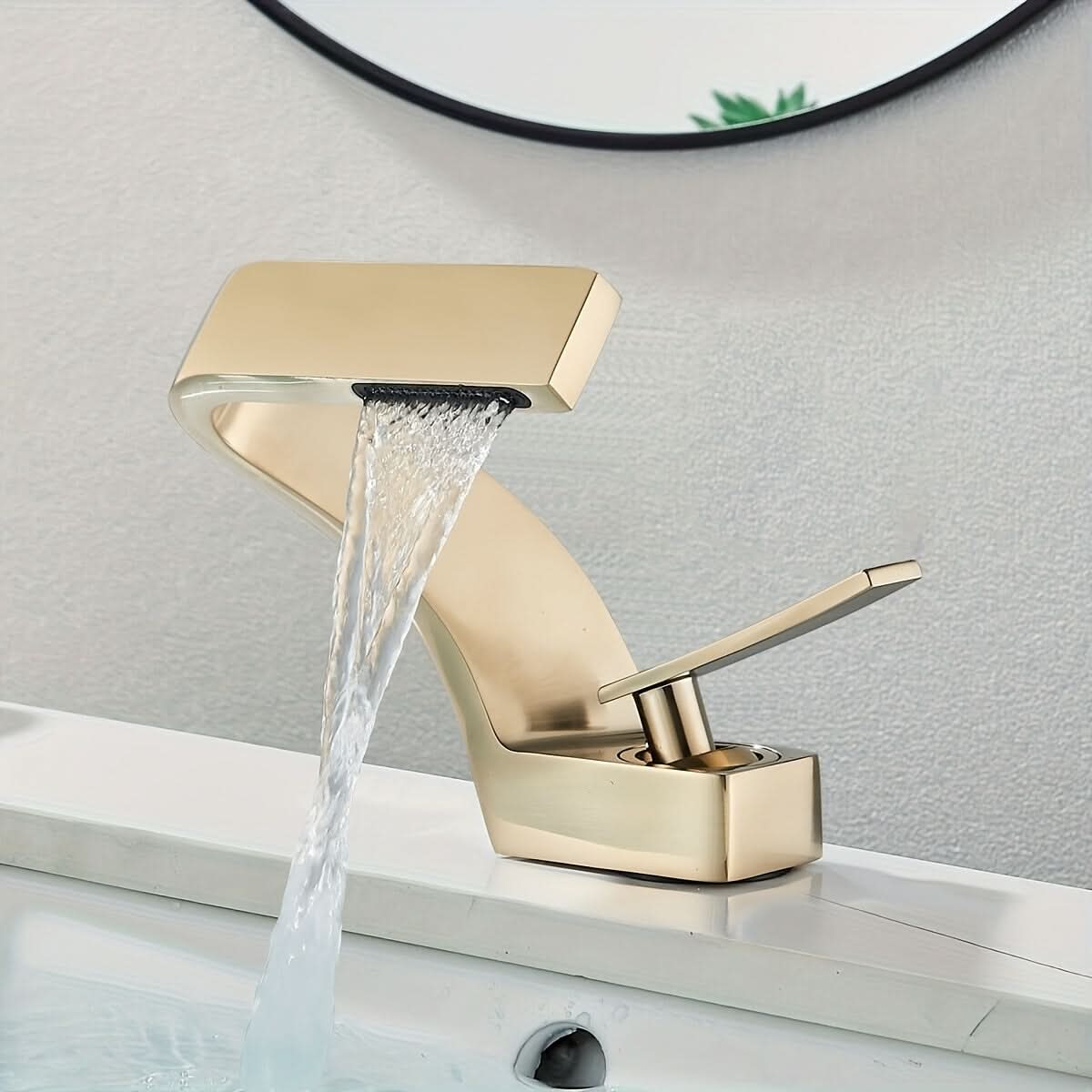 Robinet de lavabo cascade en acier inoxydable 304 — Mitigeur monotrou