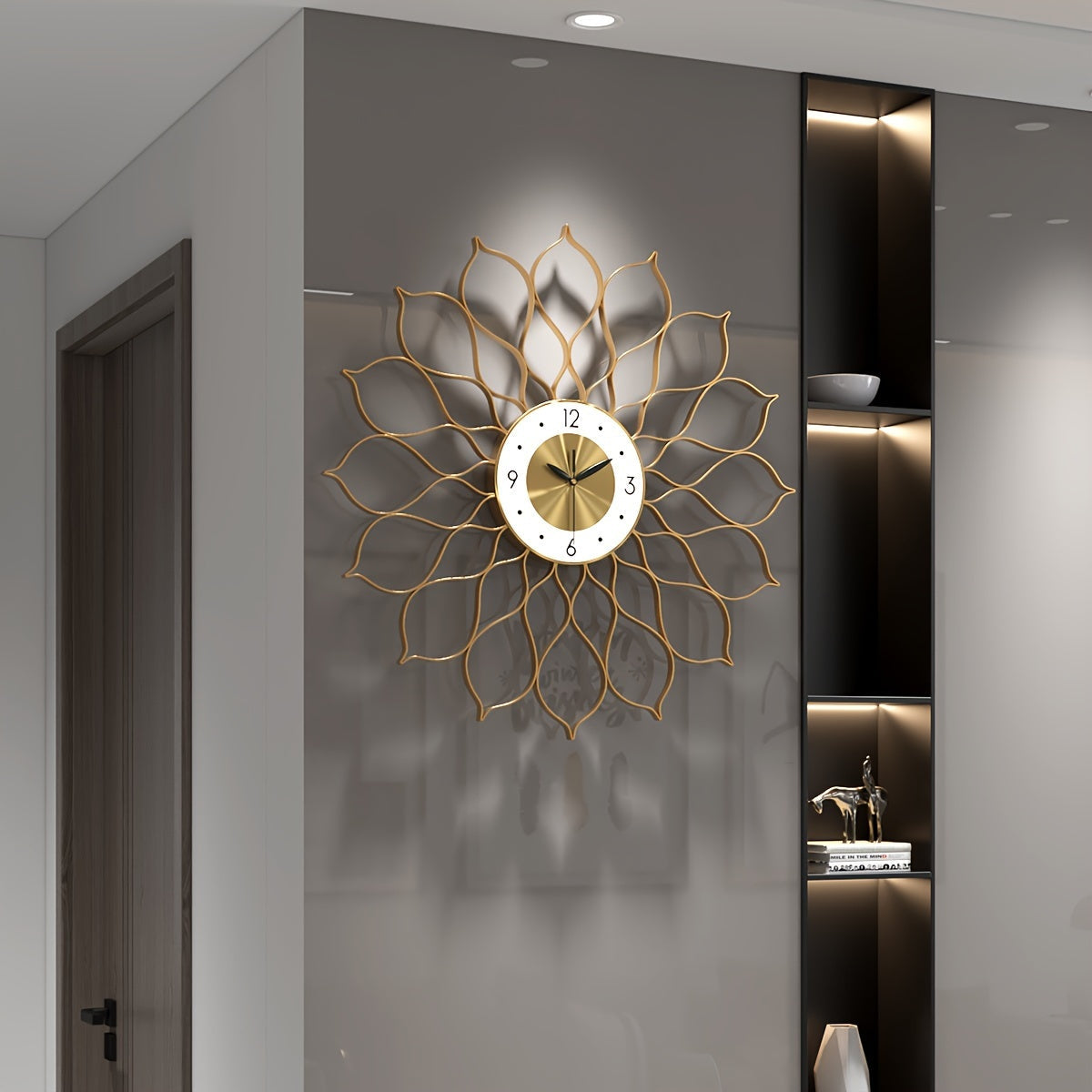 Goldene hohle Luxus-Wanduhr - Euroselle