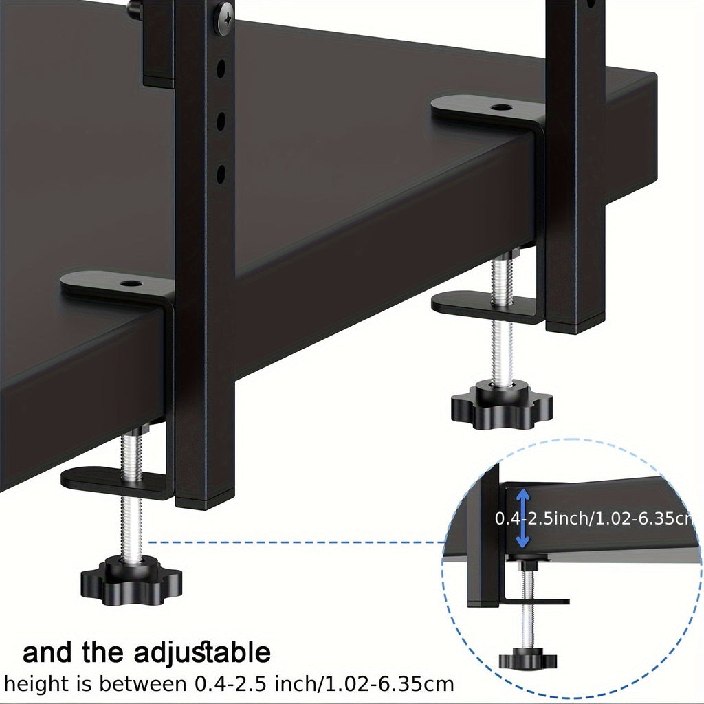 Portaoggetti da scrivania a doppio strato con clip per accessori da ufficio domestico - Euroselle