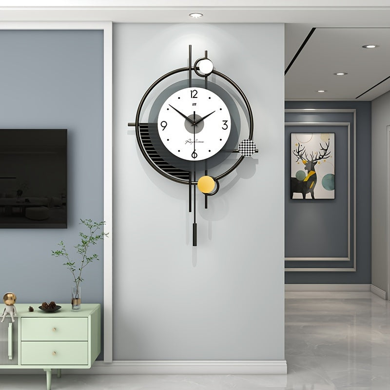 Sleek Living Room Clock with Simple Design Accent - Euroselle