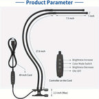 Dual-Tube Clip-On LED Reading Lamp - Euroselle