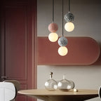 LumaNova Modern Bulbs Small LED Pendant Lamps Black White Glass Dining Table