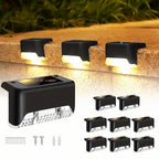 8pcs Solar Fence & Path Lights Waterproof Garden LEDs - Euroselle