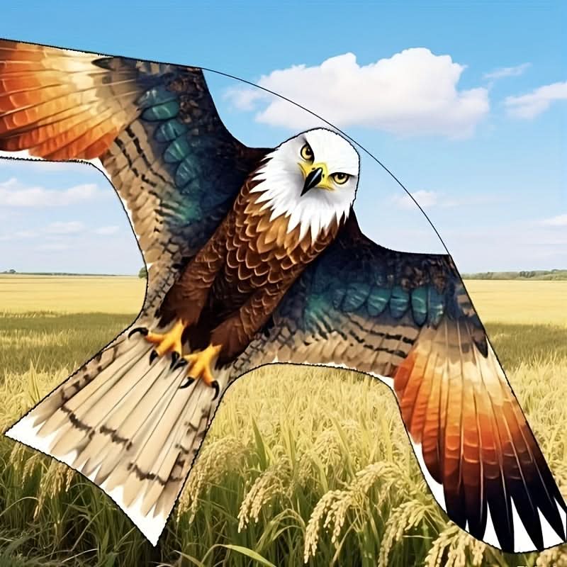 Raptor-Drachenattrappe — windbetriebene Vogelabwehr für Nutzpflanzen