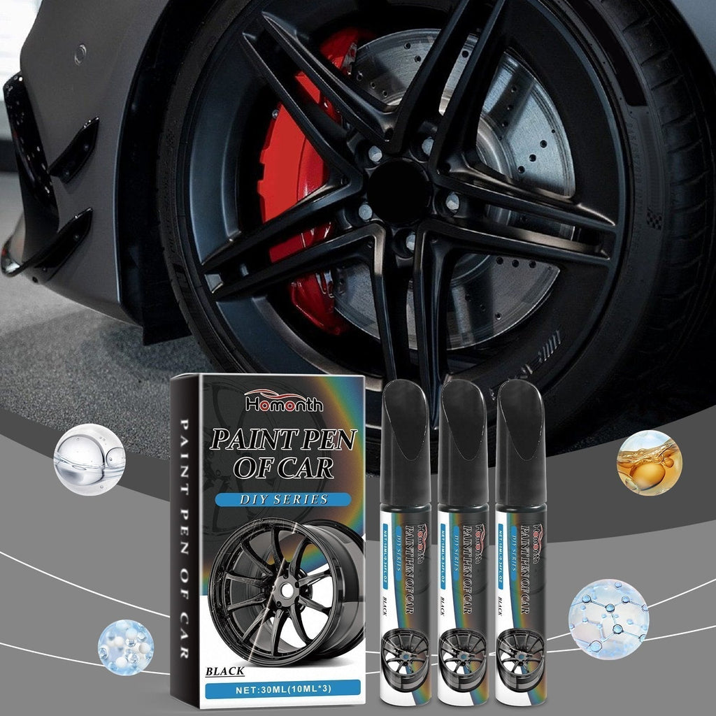 3er-Pack schwarze Lackstifte zur Felgenreparatur – zum Ausbessern von Kratzern