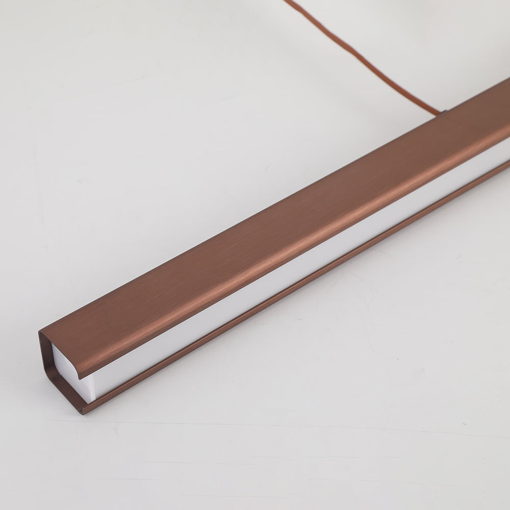 Novare | Modern Linear Metal LED Pendant Light in Black and Brown