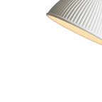 Modern Ribbed Shade Pendant Resin Dome Fixture One Light