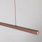 Novare | Modern Linear Metal LED Pendant Light in Black and Brown