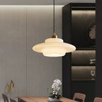 Mid Century White Glass Pendant Light For Modern Interiors