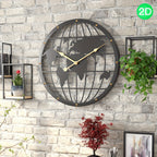 40CM Openwork 2D Metal Wall Clock - Euroselle
