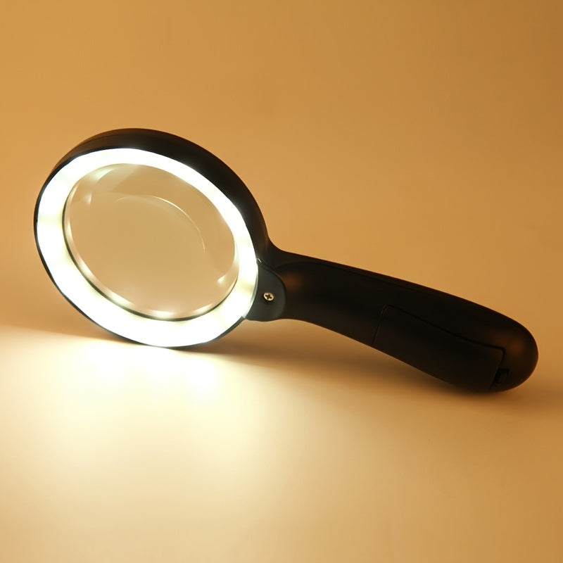 10X Handheld Magnifying Glass with 12 Adjustable LED Lights - Euroselle
