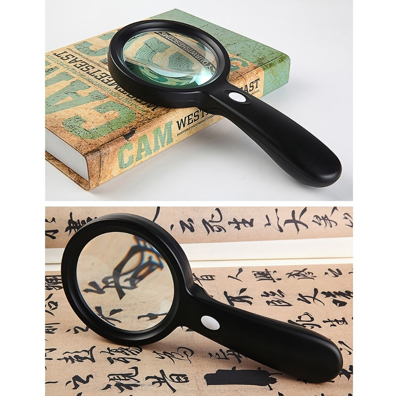 10X Handheld Magnifying Glass with 12 Adjustable LED Lights - Euroselle