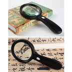 10X Handheld Magnifying Glass with 12 Adjustable LED Lights - Euroselle