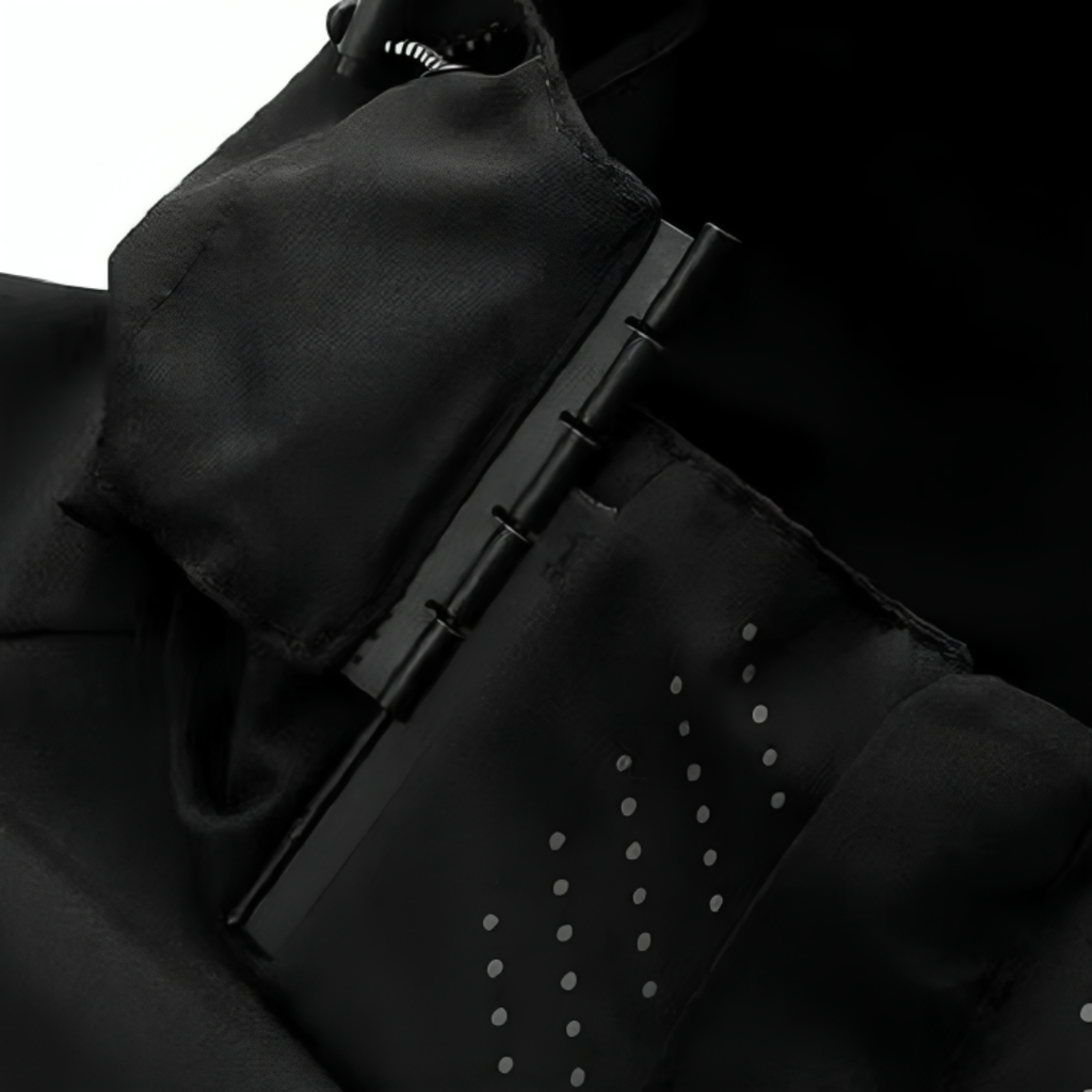 Veste de pluie légère à fermeture éclair pour homme — coque respirante à capuche