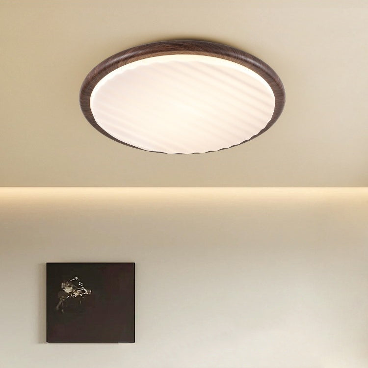 LuminOak | Runde Holz-LED-Deckenleuchte für Schlafzimmer