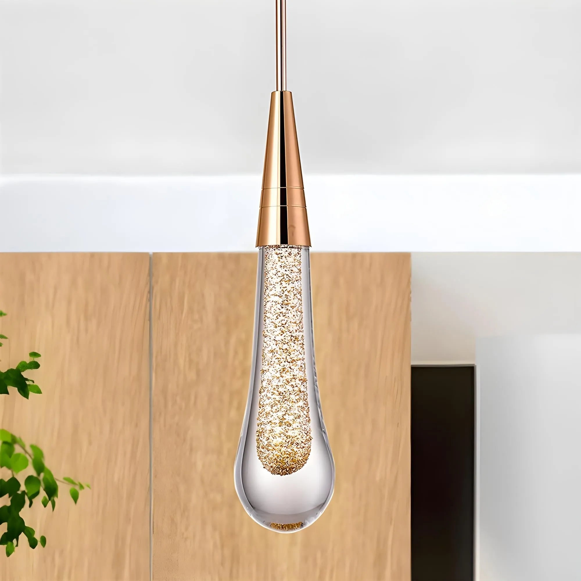 Elara Gold Teardrop Pendant Light
