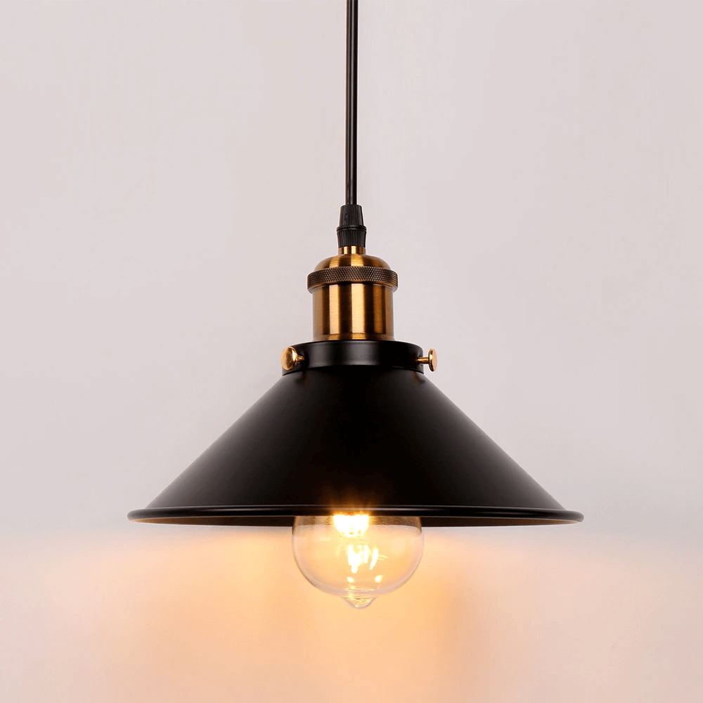 Rivelle Brass Cone Pendant Light