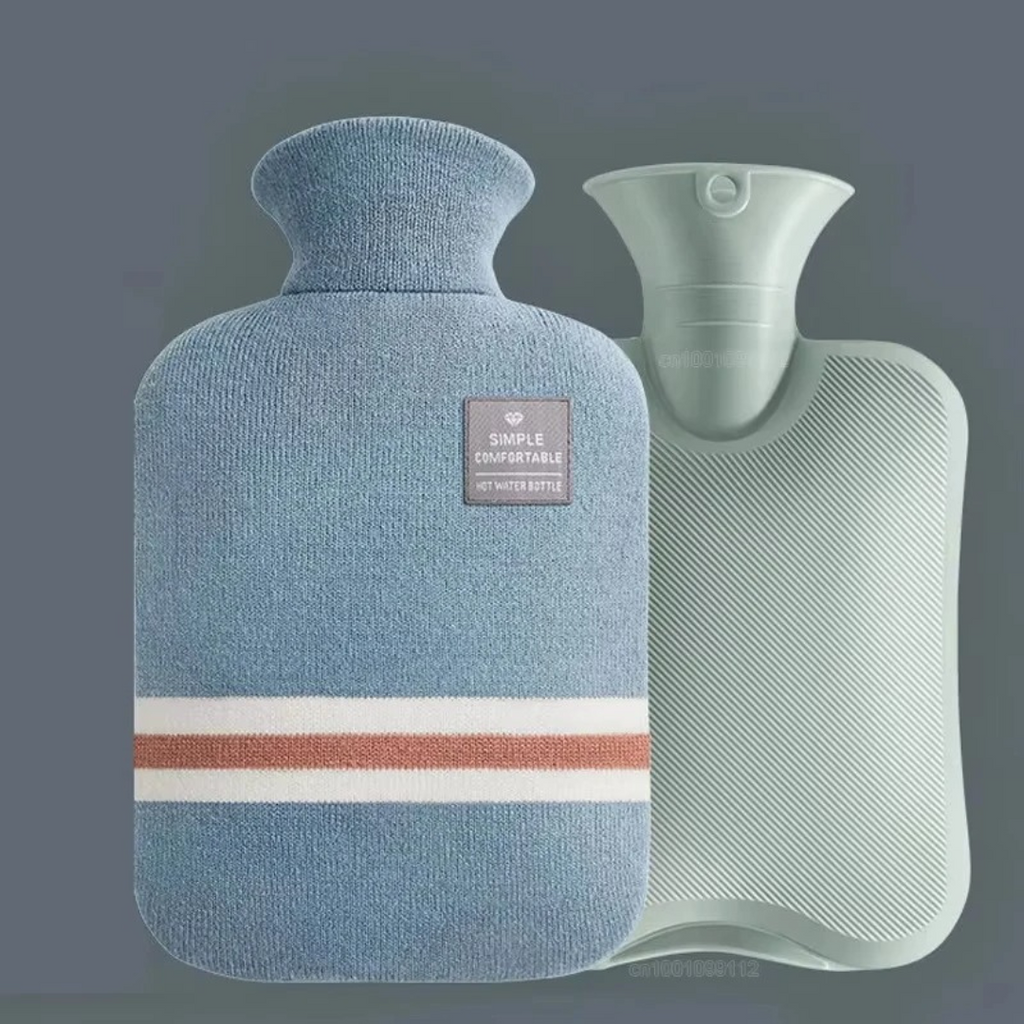 زجاجة ماء ساخن بسعة 34 fl oz مع غطاء محبوك - دفء مريح
