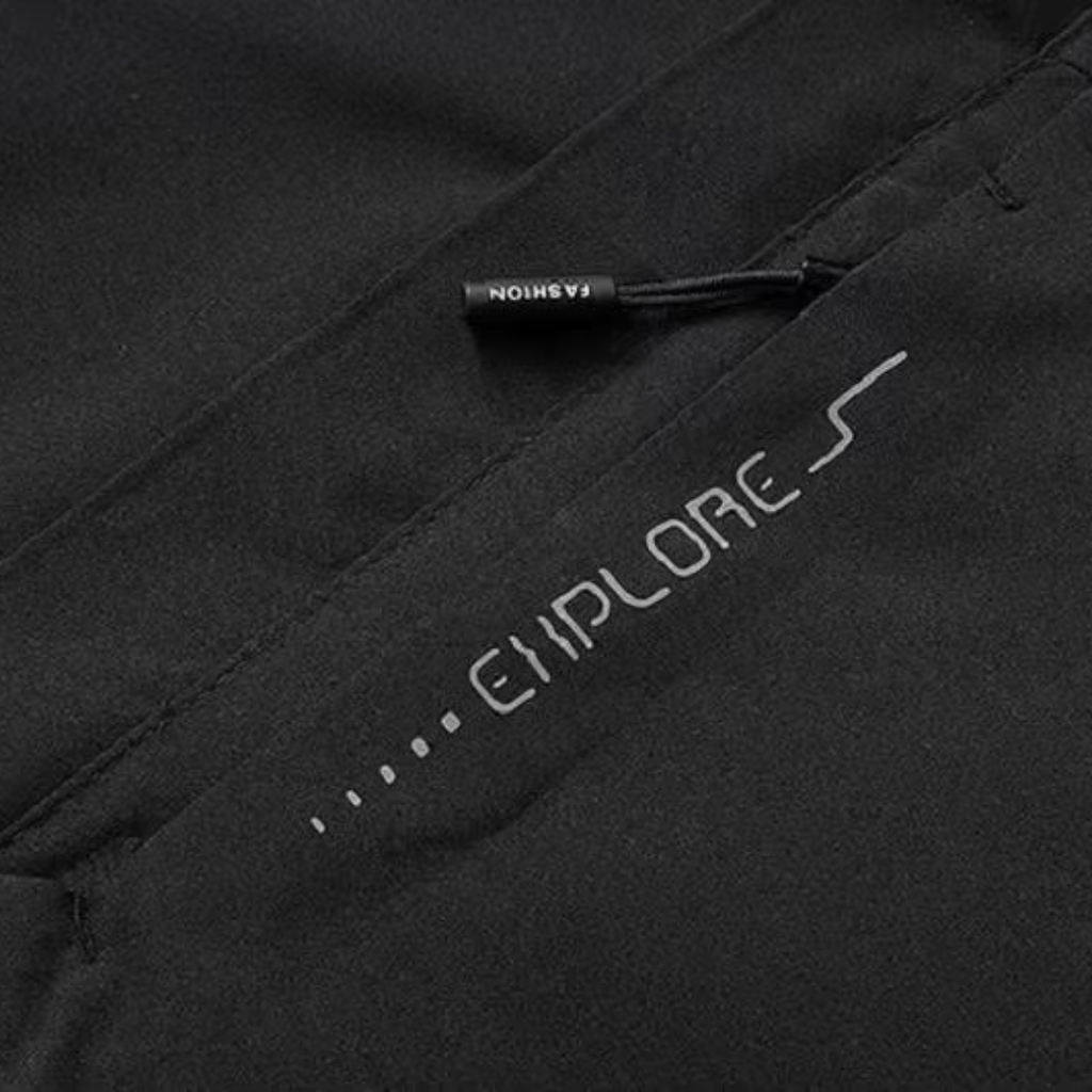 Veste de pluie légère à fermeture éclair pour homme — coque respirante à capuche