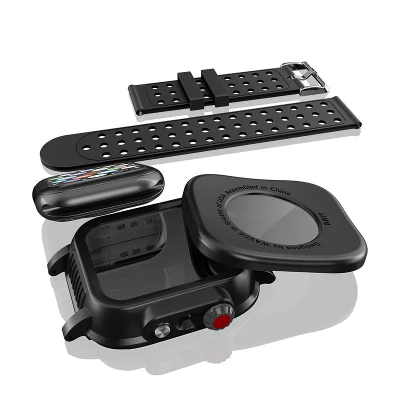 Silikonerem og etui til Apple Watch 42/44 mm Series 6/5/4/SE
