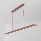 Novare | Modern Linear Metal LED Pendant Light in Black and Brown