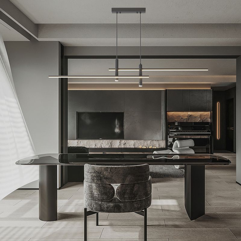 Korren Modern Linear Pendant Light for Dining Room
