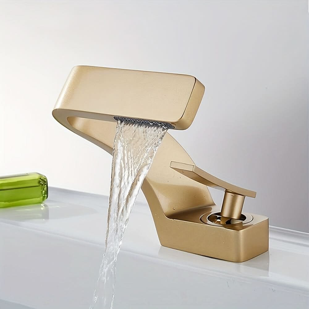 Robinet de lavabo cascade en acier inoxydable 304 — Mitigeur monotrou